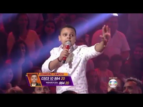 Ryandro Campos canta "Seduzir" no The Voice Kids - Shows ao Vivo|Temp 1